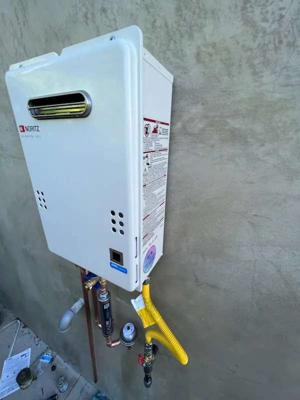 Tankless water heater installation for Highland homes